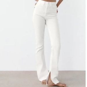 ZARA High Rise Flare Slim Fit Jeans